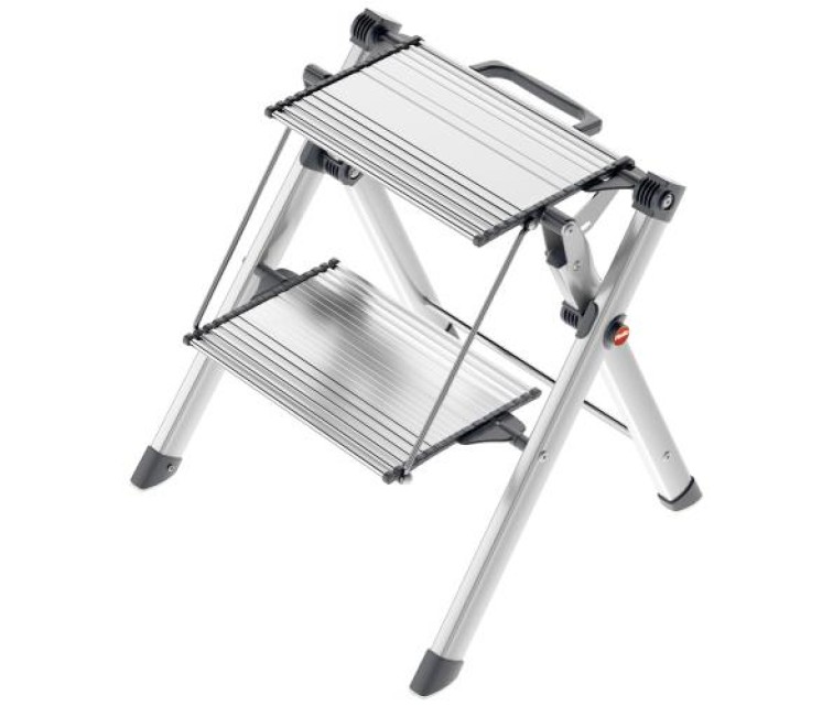 Sulankstomas laiptų suoliukas MK80 ComfortLine / aliuminis / 2 pakopos Sulankstomas laiptų suoliukas MK80 ComfortLine / aliuminis / 2 pakopos