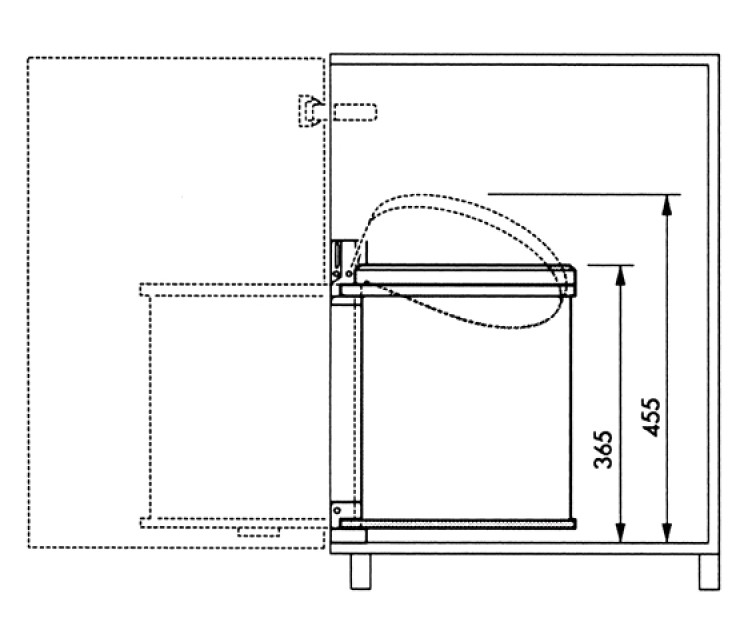 Atkritumu tvertne iebūvējamā Compact-Box M / 15L / balta Atkritumu tvertne iebūvējamā Compact-Box M / 15L / balta