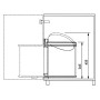 Atkritumu tvertne iebūvējamā Compact-Box M / 15L / balta Atkritumu tvertne iebūvējamā Compact-Box M / 15L / balta