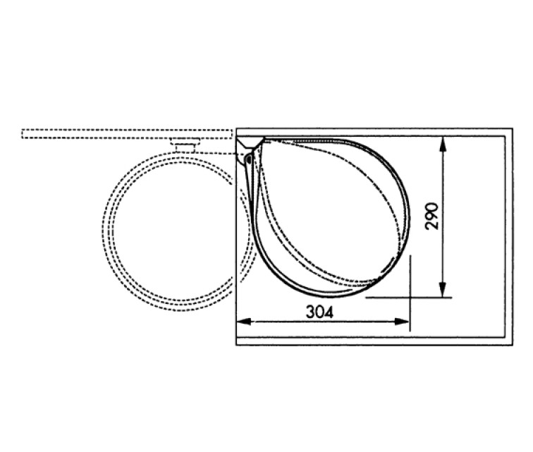 Atkritumu tvertne iebūvējamā Compact-Box M / 15L / balta Atkritumu tvertne iebūvējamā Compact-Box M / 15L / balta