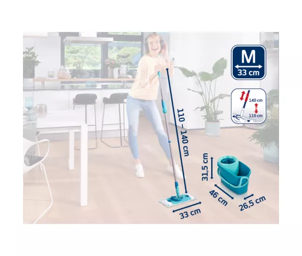 Clean Twist M Ergo floor cleaning set + Clean Twist M Ergo Static Plus replacement pad