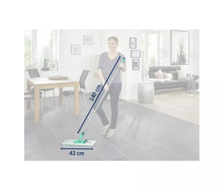 Grīdas birste Profi XL micro duo 42cm ar aluminija kātu + main. lupata Profi XL static plus 42cm