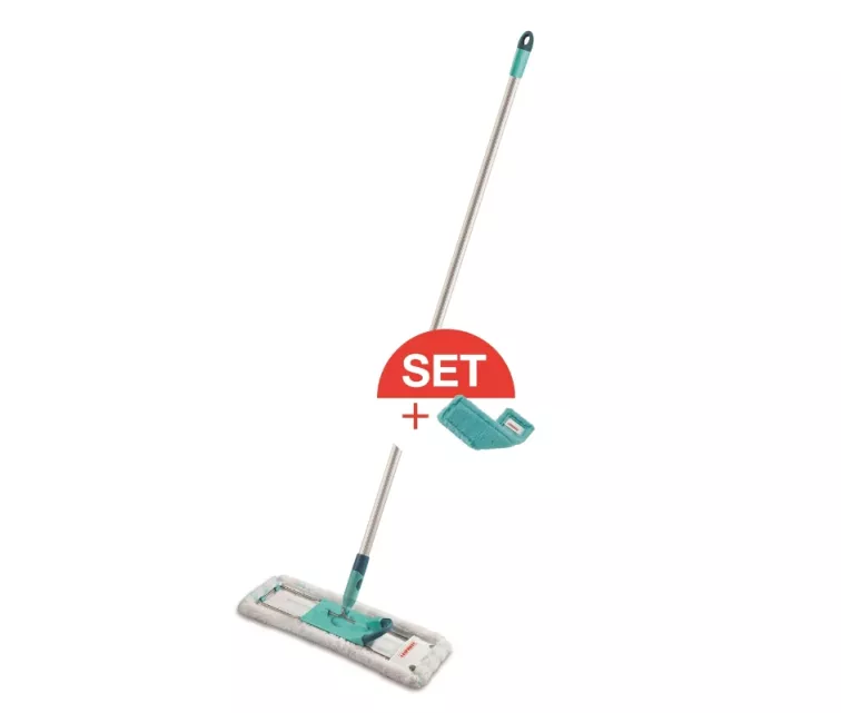 Grīdas birste Profi XL micro duo 42cm ar aluminija kātu + main. lupata Profi XL static plus 42cm
