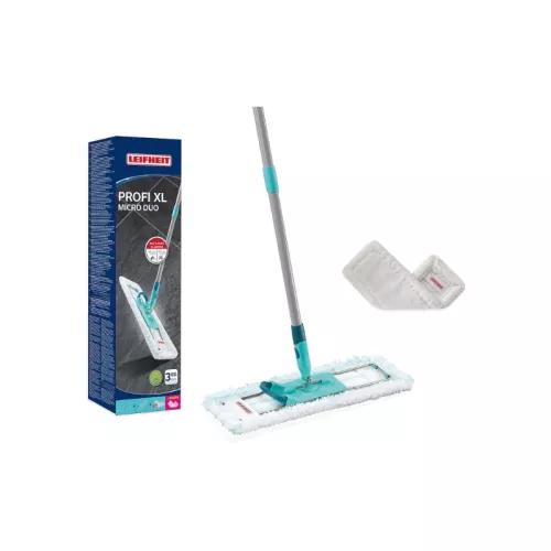 Grīdas birste ar saliekamu kātu kastē Profi XL micro duo 42cm + main. lupata Profi XL Superduster 42cm 