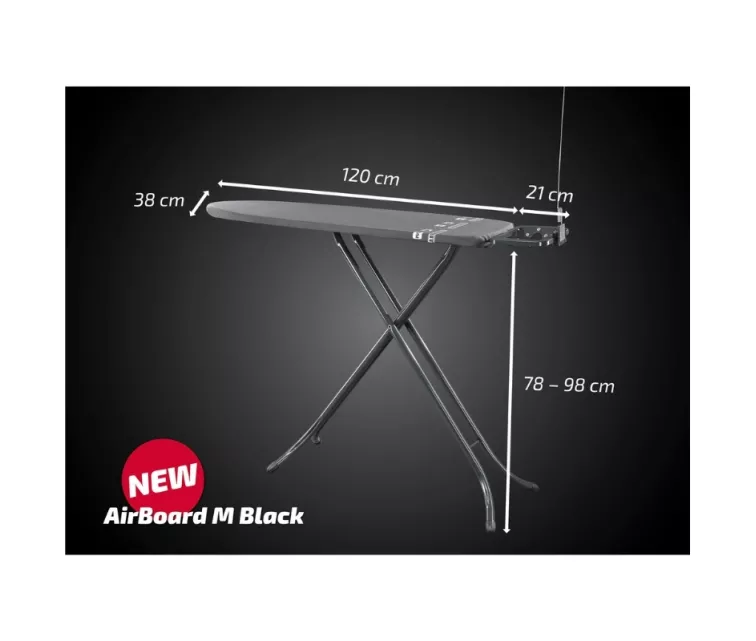 Ironing board Air Board M Black 120x38cm