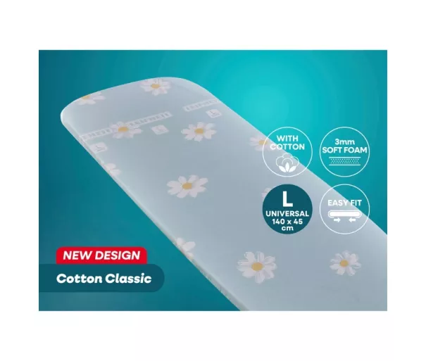 Gludināmā dēļa audums Cotton Classic L/Universal 140x45cm