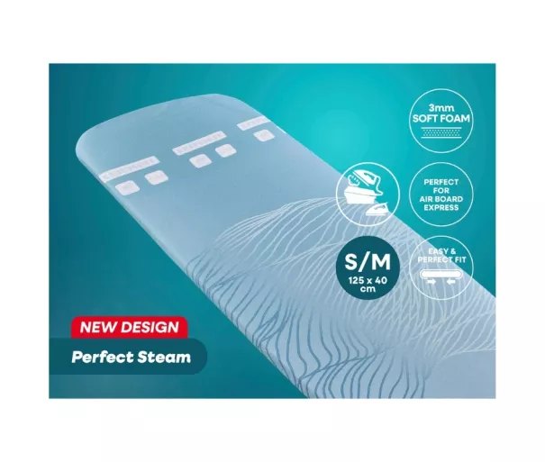 Gludināmā dēļa audums Perfect Steam Air Board Express S/M 125x40cm