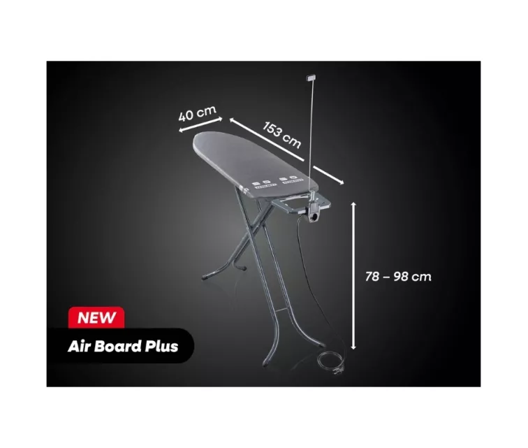 Ironing board Air Board M Black Plus 120x38cm
