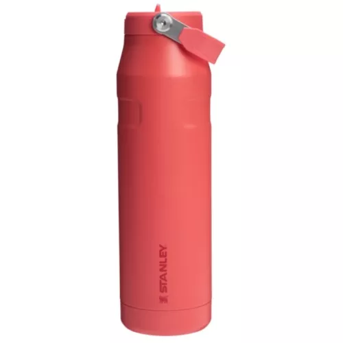 Termopudele ar salmiņu The IceFlow Bottle Flip Straw 2.0 1,06L koraļu sarkanoranža