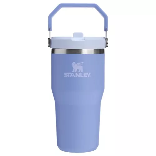 Termokrūze ar salmiņu The IceFlow Flip Straw 2.0 Tumbler 0,6L hortenziju zila