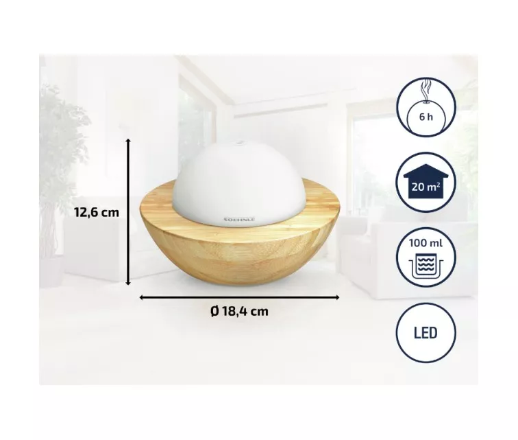 Aroomidifuuser Soehnle Modena valge/ puiduimitatsioon