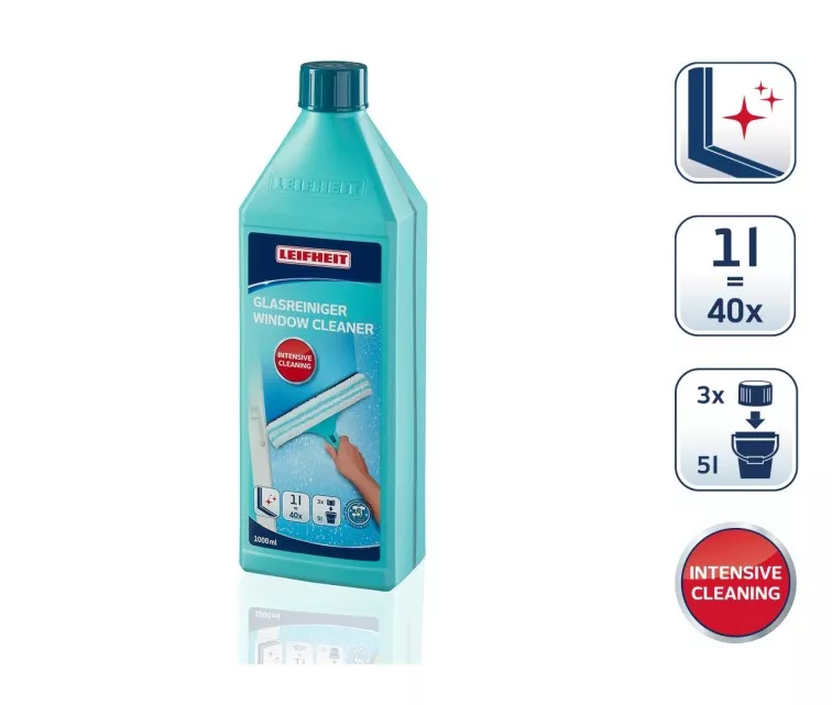 LEIFHEIT Stiklu un logu mazgāšanas līdzeklis koncentrāts Glass Cleaner 1L