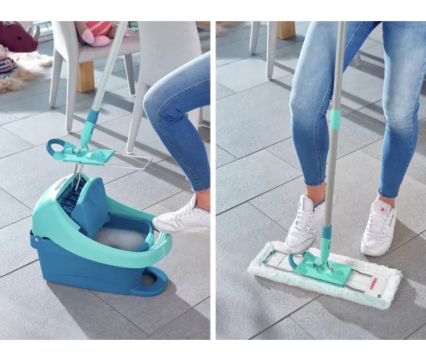 LEIFHEIT Floor brush with foldable handle in box Profi XL micro duo 42cm