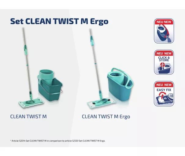 Põrandapuhastuskomplekt Leifheit Clean Twist M Ergo