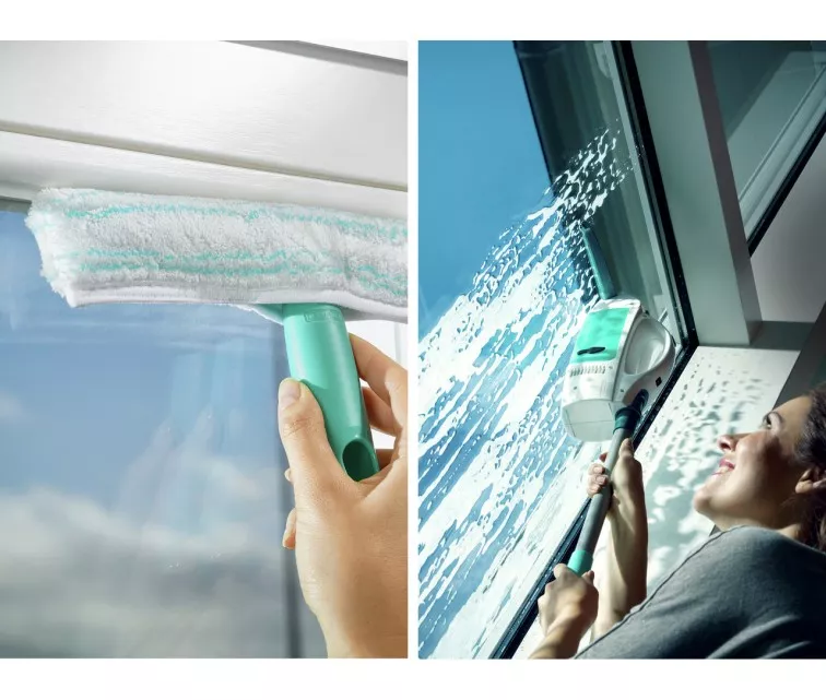 LEIFHEIT Vakuuma logu tīrītājs Dry&Clean ar logu mazgātāju un kātu 43cm