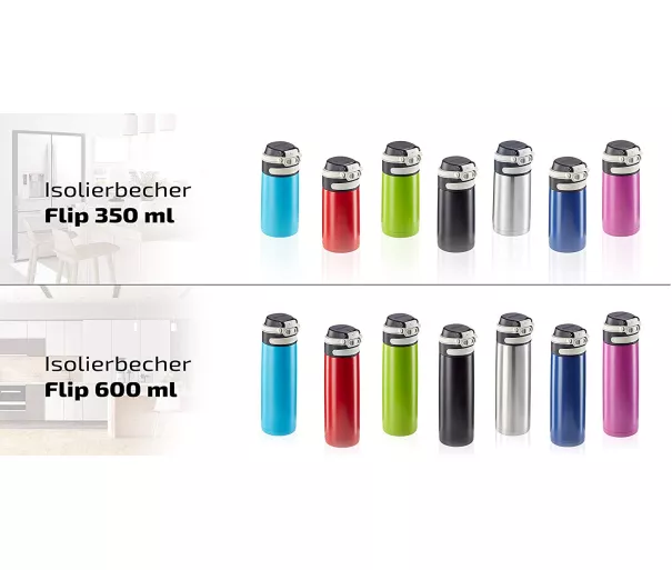 LEIFHEIT Termokrūze Flip 350ml gaiši zila