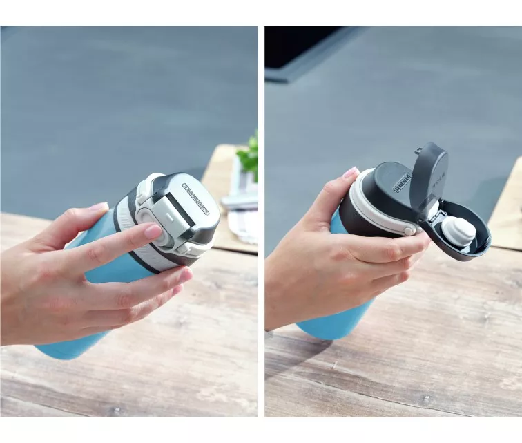 LEIFHEIT Termokrūze Flip 350ml gaiši zila