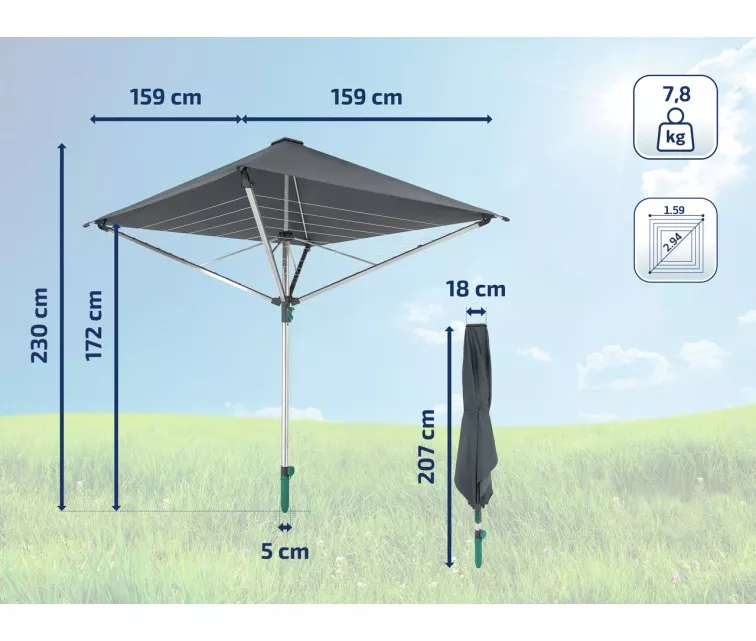 LEIFHEIT Veļas žāvētājs rotējošs LinoProtect 400