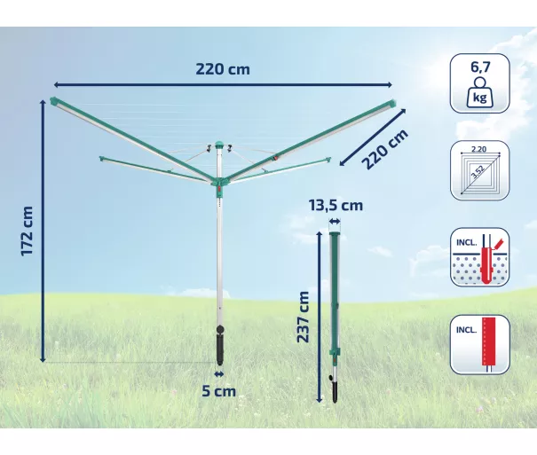 LEIFHEIT veļas žāvētājs rotējošs Linomatic 500 Plus
