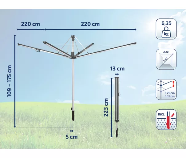 LEIFHEIT veļas žāvētājs rotējošs Linomatic 600 Plus