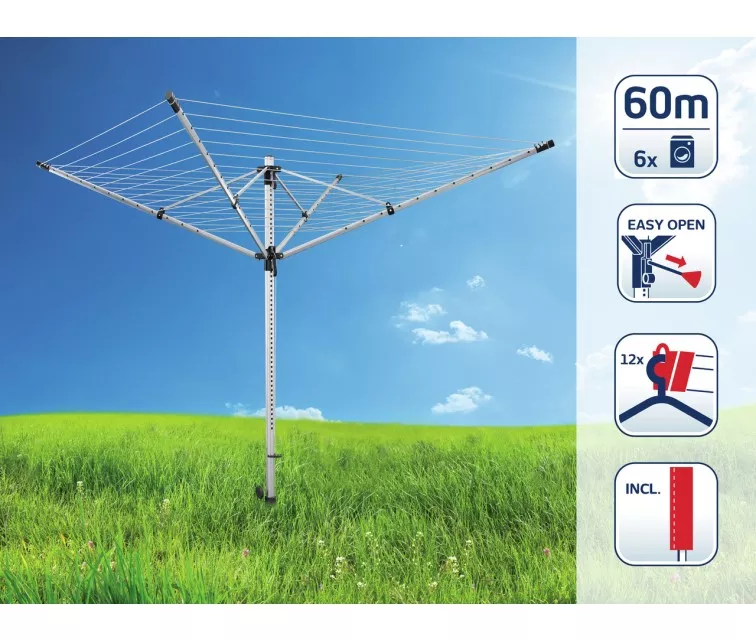 LEIFHEIT Veļas žāvētājs rotējošs LinoLift 600 QuickStart 2020