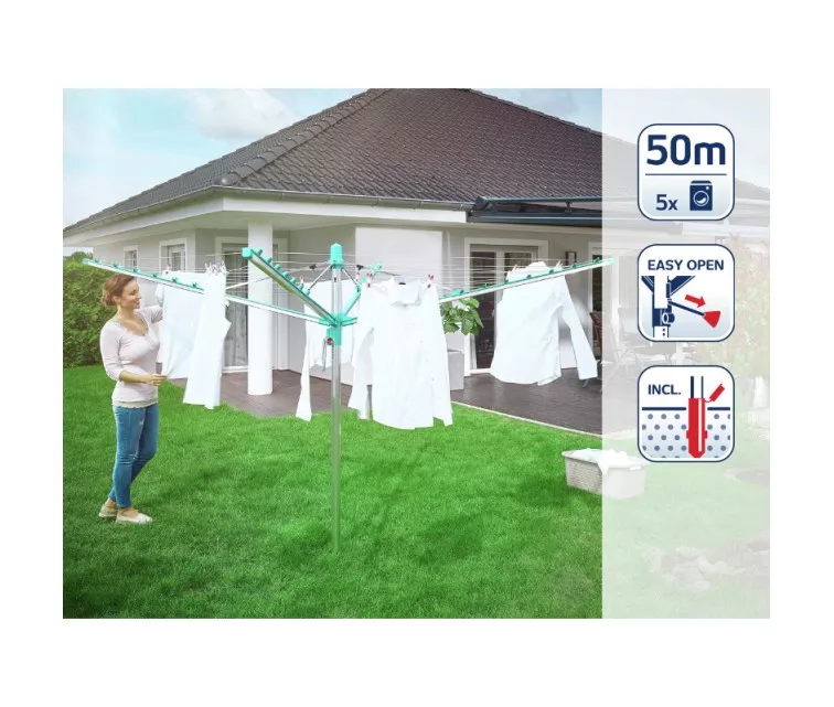 LEIFHEIT Rotacinė drabužių džiovyklė Linomatic 500 Easy