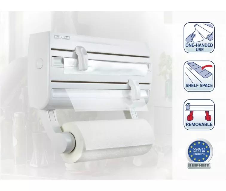 Leifheit popieriaus, folijos ir plėvelės laikiklis Parat F2, baltas