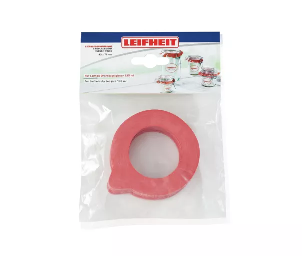 LEIFHEIT Rezerves gumijas riņķi 6gab. 43x71mm hermētiskajām burciņām 135ml
